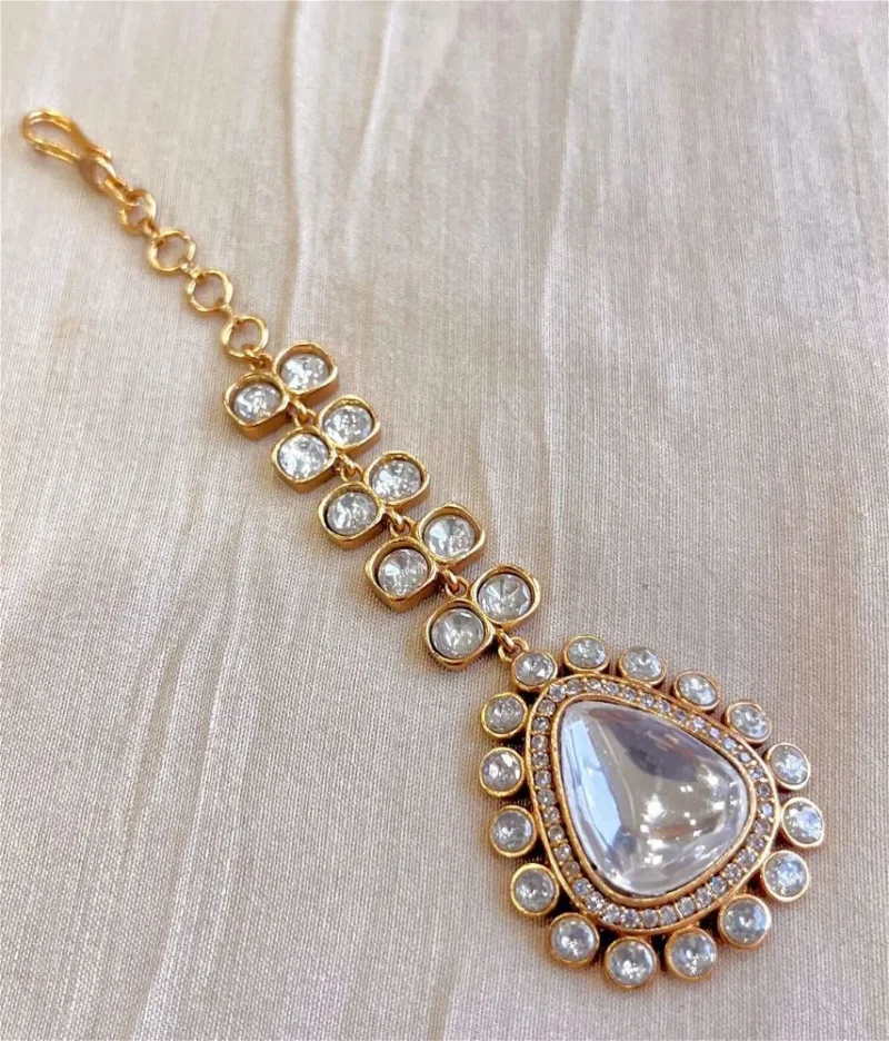 Polki Oblong Tikka Goldplated